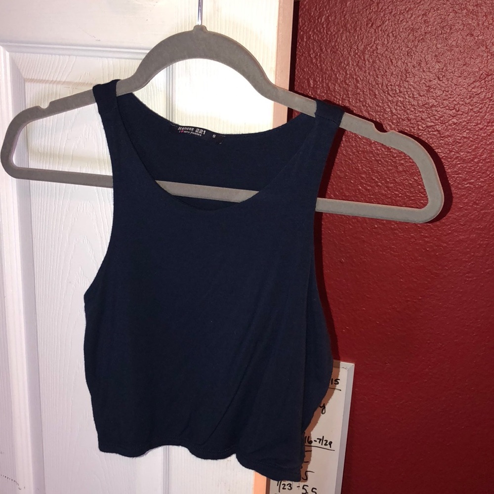 Navy blue crop top